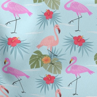 Hibiscus And Flamingo Stretch Ponte