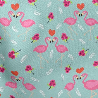 Flamingo And Rose Stretch Ponte