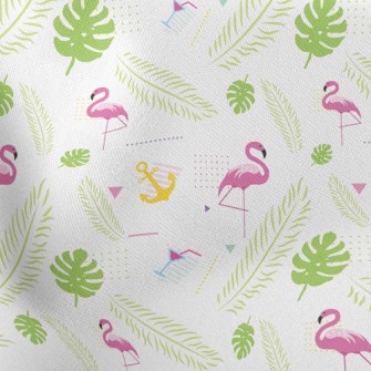 Green Leaf Flamingo Stretch Ponte