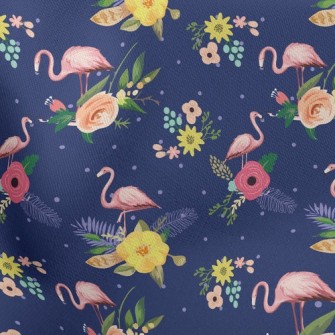Flamingos And Flowers Stretch Ponte