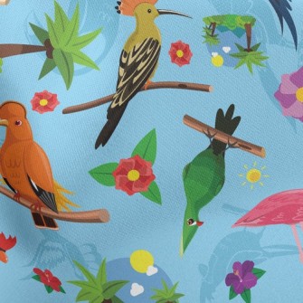 Various Parrots Stretch Ponte