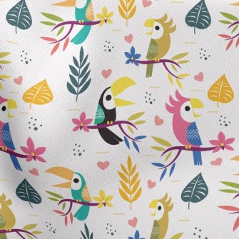 Cute Toucan And Parrot Stretch Ponte