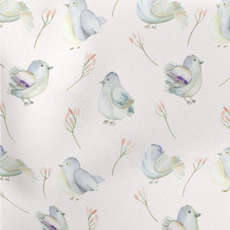 Blue Bird And Flower Stretch Ponte