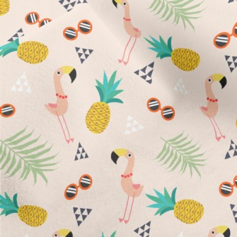 Pineapple Sunglasses Flamingo Micro Fleece
