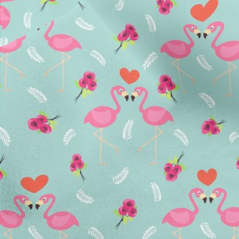 Flamingo And Rose Micro Fleece