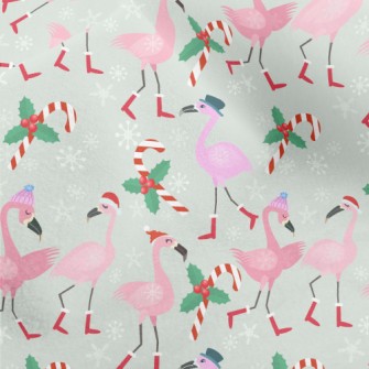Christmas Flamingo Micro Fleece