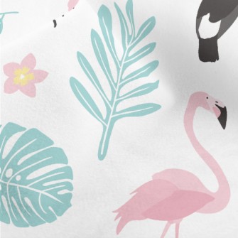 Toucan And Flamingo Micro Fleece