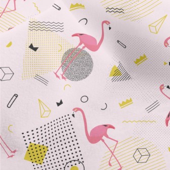 Modern Flamingo Micro Fleece