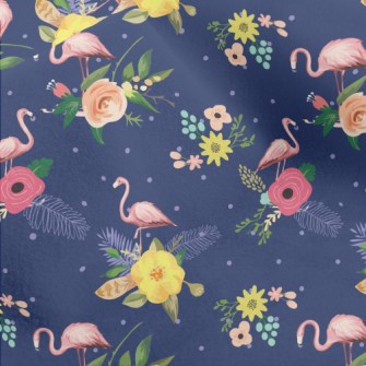 Flamingos And Flowers Micro Fleece