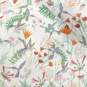 Hummingbird In The Garden Micro Fleece