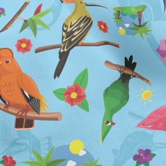 Various Parrots Micro Fleece