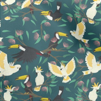 Toucans And Parrots Micro Fleece