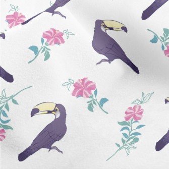 Toucan And Flowers Micro Fleece
