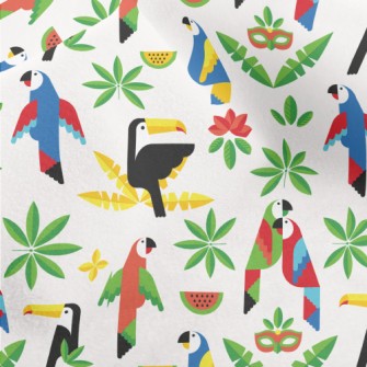 Watermelon Parrot Toucan Micro Fleece
