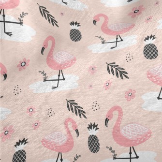 Pineapple Flamingo Minky