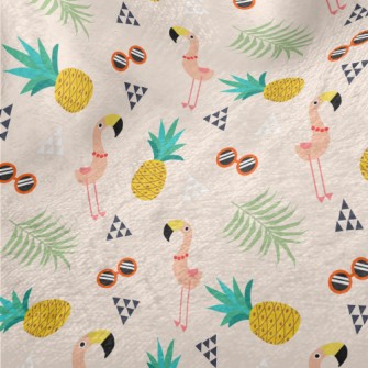 Pineapple Sunglasses Flamingo Minky