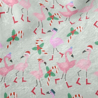 Christmas Flamingo Minky