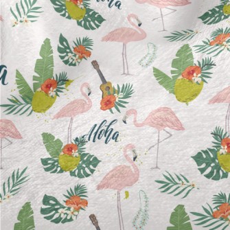 Guitar Flamingo Minky