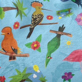 Various Parrots Minky