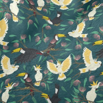 Toucans And Parrots Minky