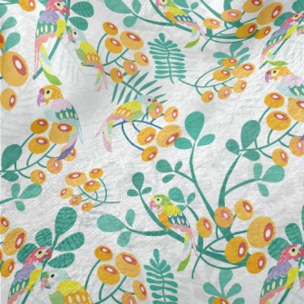 Parrot And Orange Blossom Minky