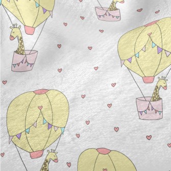 Hot Air Balloon Giraffe Minky