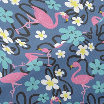 Small Flower Flamingo Piqué