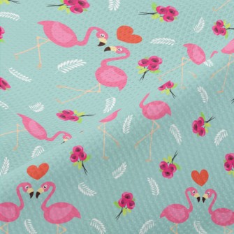 Flamingo And Rose Piqué