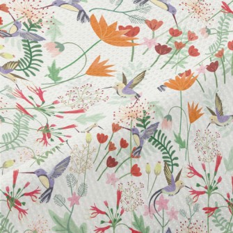 Hummingbird In The Garden Piqué