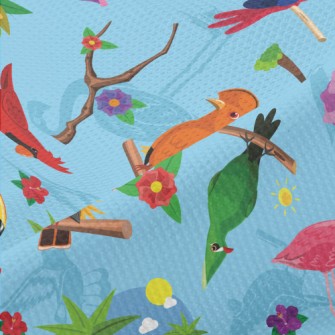 Various Parrots Piqué