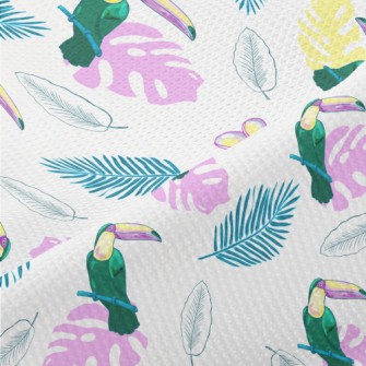 Palm Leaf Toucan Piqué