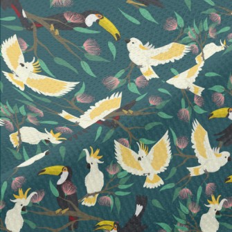 Toucans And Parrots Piqué