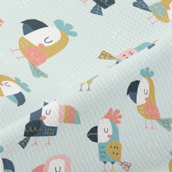 Parrots And Toucans Piqué