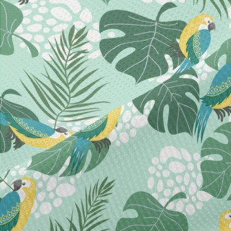 Birds And Leaves Piqué