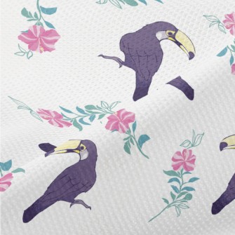 Toucan And Flowers Piqué
