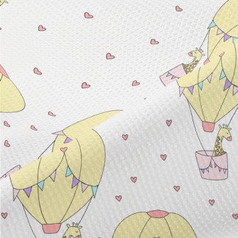 Hot Air Balloon Giraffe Piqué