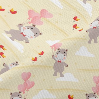 Love Balloon Hippopotamus Piqué