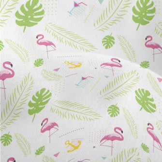 Green Leaf Flamingo Lightweight Performance Linen