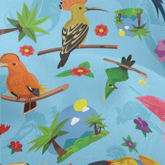 Various Parrots Lightweight Performance Linen