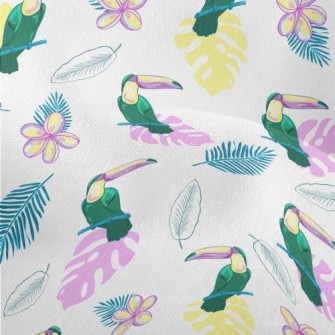 Palm Leaf Toucan Lightweight Performance Linen