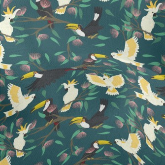 Toucans And Parrots Lightweight Performance Linen