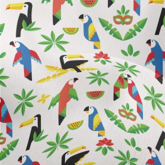 Watermelon Parrot Toucan Lightweight Performance Linen
