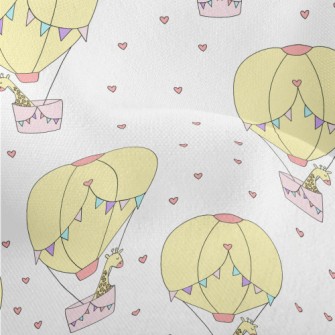 Hot Air Balloon Giraffe Lightweight Performance Linen