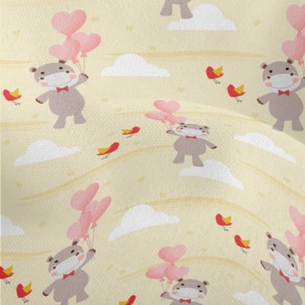 Love Balloon Hippopotamus Lightweight Performance Linen