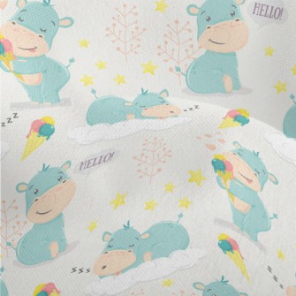 Baby Hippopotamus Lightweight Performance Linen