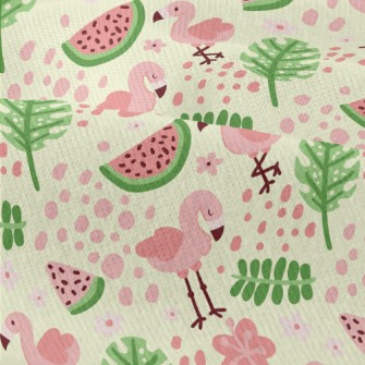 Watermelon And Flamingo Modern Jersey