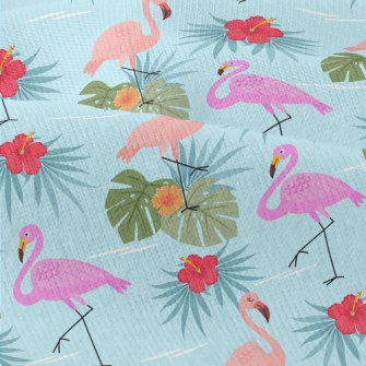 Hibiscus And Flamingo Modern Jersey