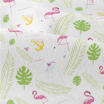 Green Leaf Flamingo Modern Jersey