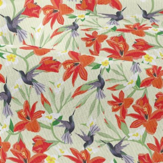 Hummingbird On Orange Flower Modern Jersey