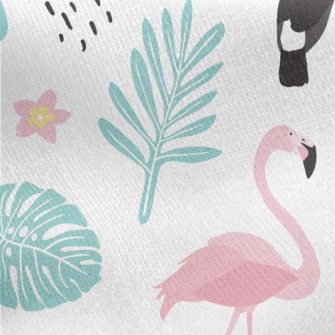 Toucan And Flamingo Jersey Backed Fleece